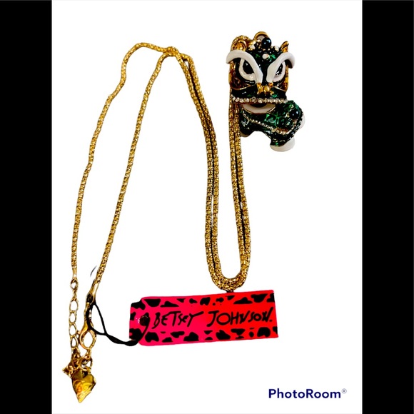 Betsey Johnson Chinese Kiren Dragon Necklace-Unisex - Picture 4 of 4